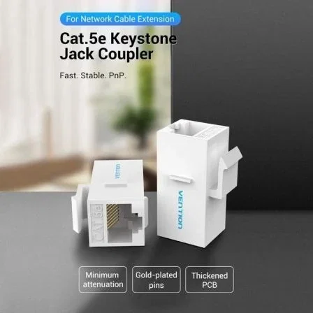 Vention Adaptador Conector RJ45 VDD-B07-W Cat5 UTP Blanco